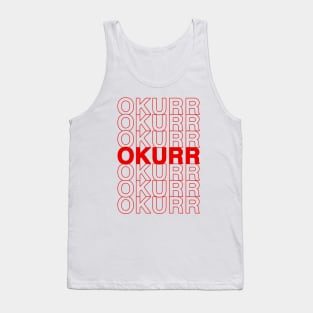 Okurr Repeat Thank You Plastic Bag Style Typography Tank Top